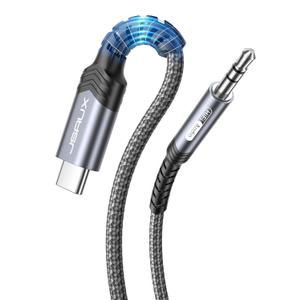 JSAUX USB C to 3.5mm Audio Aux Jack Cable [3.3ft], Type C Adapter to 3.5mm Headphone Stereo Cord Car Compatible with iPhone iPhone 16/15 Pro Max, iPad Pro, Samsung Galaxy S24 S23 Ultra, Pixel-Grey