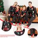 ANGELGGH Family Christmas PJs Matching Sets, Cute Holiday Pajamas Printed Top and Pants, Xmas Jammies for Couples/Men/Women (Women, M, Pattern Reindeer)