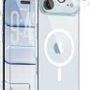 for iPhone AIR Case, Compatible with MagSafe, Magnetic Slim Cover, Anti-Yellowing & Shockproof, Full Camera Protection, Includes Screen & Lens Protectors, Clear Protective Case
