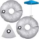 Tondiamo 2 Pcs 20.87 Inch Water Umbrella Weight Bags Flags for Base Stand Outdoor Collapsible Portable Sunshade Base Holder Bags for Beach up to 26.5 lb Water, 20.87 Inches in Outer Diameter