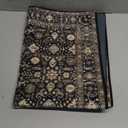 Area Rug Non Slip Machine Washable Ultra Soft Living Room/Bedroom/Kitchen/Outdoor/Classroom Black Gold, 6'9'