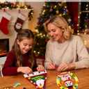 Fenzonmic Christmas Craft Kit - DIY Felt Ornaments Set with Hat, Glasses, Flap Bag, Stocking & Wreath, Pre-Cut & Safe Tools, Perfect Holiday Activity, Party Favor, and Decoration (Reindeer)