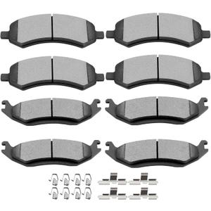 SCITOO Ceramic Pads Full Set Front Rear Brakes Pad fit for 2007-2009 for Dodge for Durango,2006-2010 for Dodge for Ram 1500,2011-2014 for Ram 1500