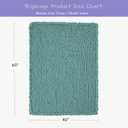 Bigacogo Chunky Knit Throw Blanket for Couch, 40x60 inches, 100% Hand Knitted with Thick Jumbo Chenille Yarn, Cozy Soft Large Rope Knot Cable Crochet Blankets for Sofa Bed Living Room, Light Teal