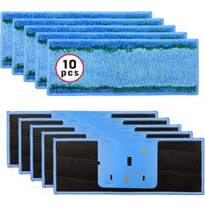 10 Pack M6 Mopping Wet Pads Compatible with iRobot Braava Jet M6 Series (6012) (6112) (6113), Upgraded Robot Mop,Washable Microfiber Replacement Cleaning Pad