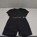 SAMPEEL Womens Two Piece Lounge Sets Casual Summer Outfits 2 Piece Short Matching Clothing Set XS Black