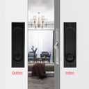 Rectangle Pocket Door Lock, 304 Stainless Steel Privacy Pocket Door Hardware, 5 7/10 inch*1 7/10inch Matte Black Sliding Pocket Door Handle,for 1 3/8 to 2 3/16 Thickness Door