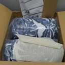 DYTXIII Outdoor High Back Chair Cushions Set of 2, Water Repellent Tufted Rocking Seat Cushions Replacement 44 x 22 Inch, Seat & Back Chair Pads for Patio, Balcony and Indoor Use -Palm Blue