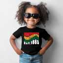 Juneteenth Shirts for Kids Todder Boys Girls, African American History Shirts 1865 Peace Love Tees 2-8T (Black)