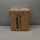 GREENSTELL Small Vanity Stool Chair with Storage and Folding Back, 13.4" x 15" x 30" Square Faux Fur Soft Ottoman, 4 Metal Legs with Anti-Slip Feet, Furry Padded Seat for Makeup, Bedroom, White