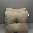 Favoyard Patio Chair Cushions 19  19 Inch Water Resistant & 3-Year Color Fastness Outdoor Chairs Cushion for Seat Dining Rocking Wicker Chair Cushion With Tie Straps Tufted Square Pads, Beige, 2 Pack (19 x 19 Inch)
