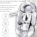 Generic Infant Car Seat Insert Compatible with Mamaroo Swing & Graco Swing and Infant Car Seat, Newborn Insert Baby Head Body Support, Reversible Design, Breathable Soft Fabric, 1Pcs - Grey Leaf