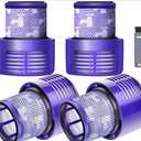 V10 Filter Replacement for Dyson V10 Cyclone Series, V10 Absolute, V10 Animal, V10 Total Clean, Replace Part No. 969082-01,4 Pack Filters and 1 Clean Brush