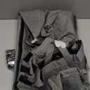 Augblinds Thermal Insulated Door Curtain Fits Door Size 36 x 80 Inch, Oxford Cloth Thicken Cotton Filled, Curtain Size 39" x 82", Single Piece Door Insulation Blanket Cover for Cold in Winter, Grey 