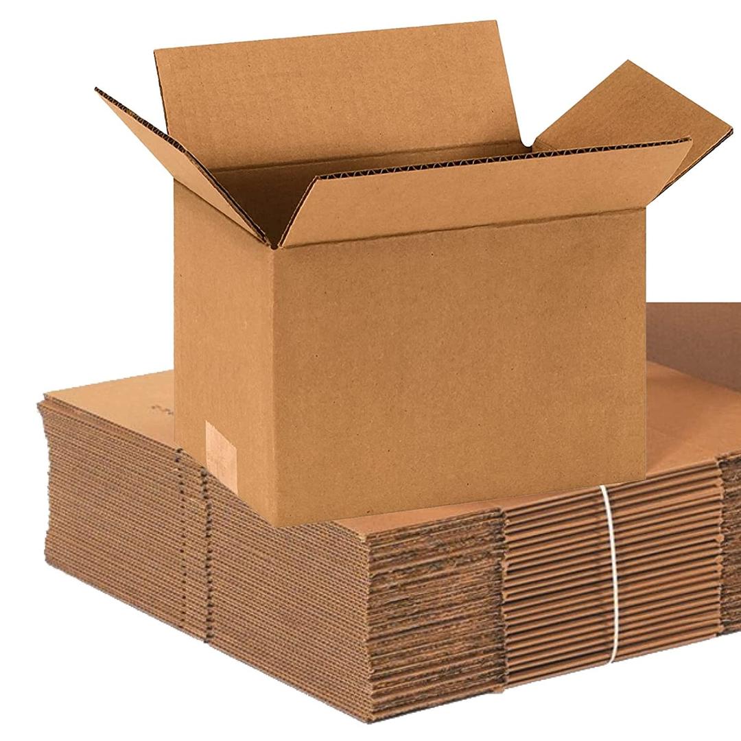 AVIDITI Small Shipping Boxes, 9"L x 6"W x 6"H (25-Pack) Heavy Duty Corrugated Cardboard Boxes for Packing, Moving & Storage, Strong Wholesale Bulk Boxes for Home or Business