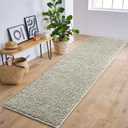 COZYLOOM Solid 2x8 Runner Rug Modern Shag Living Room Runner Indoor Non-Slip Non-Shedding Fluffy Rug Stain Resistant Plush Floor Carpet Hallway Runenr Rug Shaggy Rug for Entryway Kitchen, Gray (2x8ft, Grey)