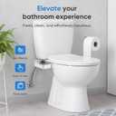 Upgrade Bidet Attachment for Toilet Seat, Adjustable Angle Dual Nozzle, Self-Cleaning, Non-Electric Bidet Attachment for Rear & Feminine Wash, Controllable Fresh Cold Water Pressure (Chrome)