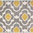 Rugshop Moroccan Trellis Contemporary Perfect for high Traffic Areas of Your Living Room,Bedroom,Home Office,Kitchen Area Rug Gray/Yellow 2" x 3"