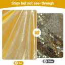 Gold Sequin Tablecloth 90 x 132 inch Rectangle Sparkly Shimmer Fabric Non See-Through Heavy Duty Floor Length Table Cover for Weddings, Banquets, Parties & Formal Events