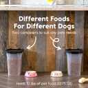 IRIS USA Airtight Dog Food Storage Container, Up to 10 lbs Each, 2 Pack, for Dog Cat Bird and Other Pet Food Storage Bin, Keep Fresh, Translucent Body, BPA Free, Clear/Black