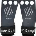 Bear KompleX 2-3 Hole Carbon Hand Grips for Weight Lifting, Cross Training and Gymnastics, Durable Workout Grips with Wrist Wraps, Comfortable Lifting Straps & Workout for Gymnastic Bars (Small)