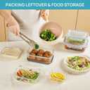Vtopmart 20Pack Glass Food Storage Containers with Lids, Meal Prep Containers, Airtight Lunch Containers Bento Boxes with Snap Locking Lids, for Microwave, Oven, Freezer and Dishwasher