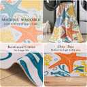 2' x 6' Washable Indoor Outdoor Runner Rug for Hallway, Kitchen, Outdoor, Stain Resistant, Easy Clean, Orange Coastal Runner Rug for Indoor, Patio, Deck, Porch, Kitchen, Hallway, Laundry Room