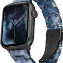 BINLUN Compatible with Apple Watch Bands 38mm 40mm 41mm 42mm 44mm 45mm 46mm 49mm for Women Men Lightweight Resin Watch Straps Bracelet Compatible with iWatch Series 10/9/8/7/6/5/4/3/2/1/Ultra/SE2/SE (Dark Blue)