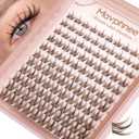Brown Eyelash Clusters Spiky Lash Clusters Anime Lash Extensions Manga Individual Lashes Natural Cluster Lashes Wispy Cluster Eyelash Extensions Dark Brown C-Curly 10-16MM Lash Clean Girl Aesthetic
