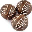 Samhita Mango Wood White Decorative Ball Set of 3 for Living, Dining Room Decor - Coffee Table Centerpiece Home Dcor (3" x 3"x 3")
