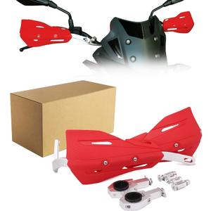 JFG RACING Motorcycle Hand Guards,Universal 7/8" 22mm and 1 1/8" 28mm Handle Bar Dirtbike Handguards for Dirt Bike Snowmobile Pit Bike Motocross Supermoto ATV Scooter Surron Talaria - Red