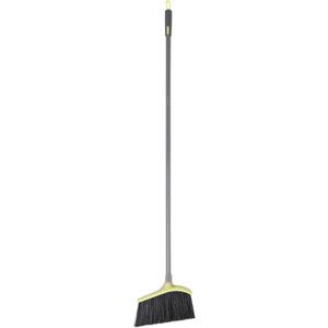 Casabella Wayclean Wide Angle Broom with Densely Packed Bristles, Gray