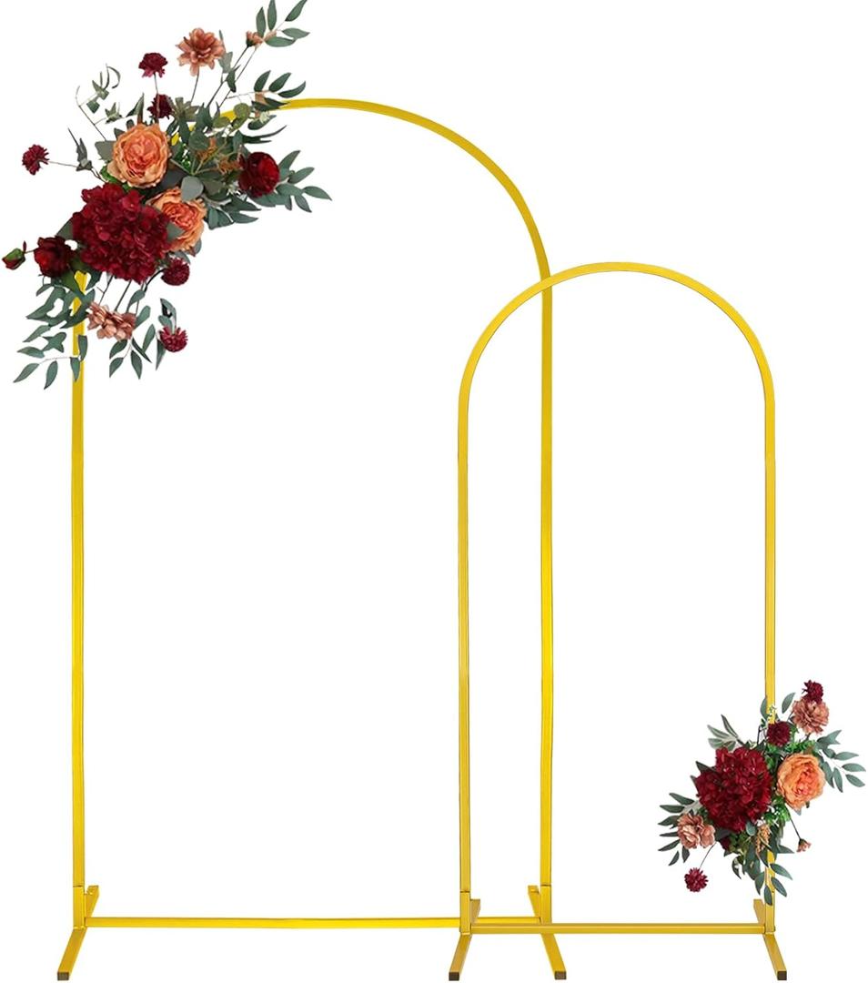 Gold Metal Arch Backdrop Stand 2 Set 7.2FT, 6FT Wedding Arch Stand Arched Door Frame for Birthday Party Baby Shower Ceremony Indoor Outdoor Celebration Decor (7.2FT, 6FT) Gold Metal Arch Backdrop Stand 2 Set 7.2FT, 6FT Wedding Arch Stand Arched Door Frame for Birthday Party Baby Shower Ceremony Indoor Outdoor Celebration Decor (7.2FT, 6FT)