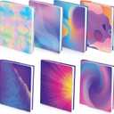 Feela 7 Pack Neon Pattern Jumbo Fabric Book Covers, Washable Durable Reusable Nylon, Stretchable for Hardcover Textbooks & Notebooks up to 9'x11'