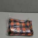 Tatuo Buffalo Plaid Fabric 56 x 36 Inch Christmas Thanksgiving Plaid Cotton Checkered Buffalo Fabric by The Yard Precut Patchwork Sewing for DIY Craft Sewing Home Christmas Decoration(Orange-Black)