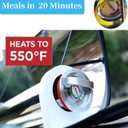 Solar Oven Portable Oven-4.5L Large Capacity Solar Cooker Outdoor Oven Camping Stove with Thermometer For 2-3 People Backpacking Hiking Family Party