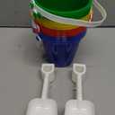 Top Race 12-Piece Bucket Beach Toys Set for Toddlers and Kids - Durable Play Sand Buckets and Shovel Kit for Outdoor Fun - Colorful Sand Toys for Beach Trips, Sandbox, Parties, or Backyard Playtime