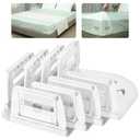 Sheet Holders - Bed Sheet Holders for Corners Heavy Duty Fitted Sheet Holders Keep Sheets Firm & Tight Bed Sheet Grippers Lock Bed Sheets Holders for All Mattress Sizes Bedsheet Clips Easy Setup