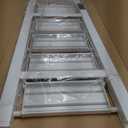 5 Step Ladder Foldable, Lightweight Aluminum Step Stool | Folding frame with handrail, small step platform with anti-slip, 330 lbs for home,kitchen,office,outdoor,White