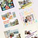 Vienrose Polaroid Scrapbook Photo Album, 3 Ring DIY Memory Book with Premium Crystal Clear Acrylic Cover PVC Pages 15 Sheets, Scrapbook Supplies for Wedding, Anniversary, Birthday, Travel