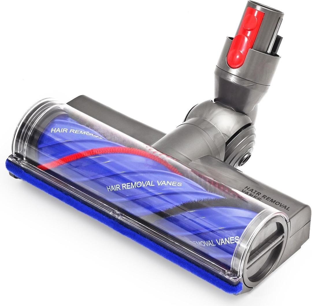 Upgrade Anti-Tangle Vacuum Attachments Head Replacement Parts for Dyson V7 V8, Cyclone V10,V11,V15 Cordless Vacuum Cleaner, Quick Release Motor-Head Brush Roller, for Carpets and Hardwood Floors
