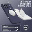 for iPhone 16 Pro Max Silicone Case Soft Protective Shockproof Magnetic Case Compatible MagSafe iPhone 16 Pro Max 6.9" Silicones Phone Case (Midnight Blue)