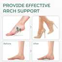 Arch Support Inserts Flat Feet - Welnove 8-Pair Gel Arch Support Insoles for Plantar Fasciitis, Foot Pain Fatigue Relief - Soft Heel Pads Adhesive Fit Most Shoes, Men Women, 0.47" Height