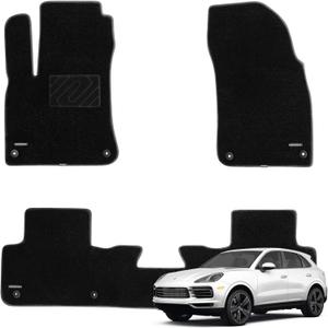 WENNEBIRD Superior Carpet Floor Mats for 2019-2026 Porsche Cayenne, 0.5-Inch Ultra-Thick, Noise-Reducing, All-Weather Waterproof Anti-Slip 3-Pc Set