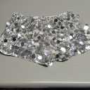 SweatyRocks Women's Sequin Mini Shorts Glitter Low Rise Zipper Up Skinny Sparkly Rave Party Shorts Silver S