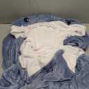 Quincunx Wearable Shark Blanket Hoodie Onesie Adult & Kids, Shark Sleeping Bag,Cozy Soft shark blanket adult Shark Costume.M