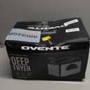 OVENTE Electric Deep Fryer 2 Liter Capacity, 1500 Watt Lid with Viewing Window and Odor Filter, Adjustable Temperature, Removable Frying Basket and Easy to Clean Stainless Steel Body, Silver FDM2201BR