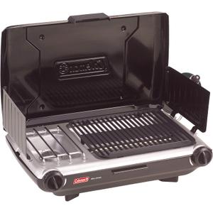 Coleman Tabletop 2-in-1 Camping Grill/Stove, 2-Burner Propane Grill & Stove for Outdoor Cooking with Adjustable Burners & Pressure Regulator, 20,000 BTUs of Power for Camping, Tailgating, Grilling