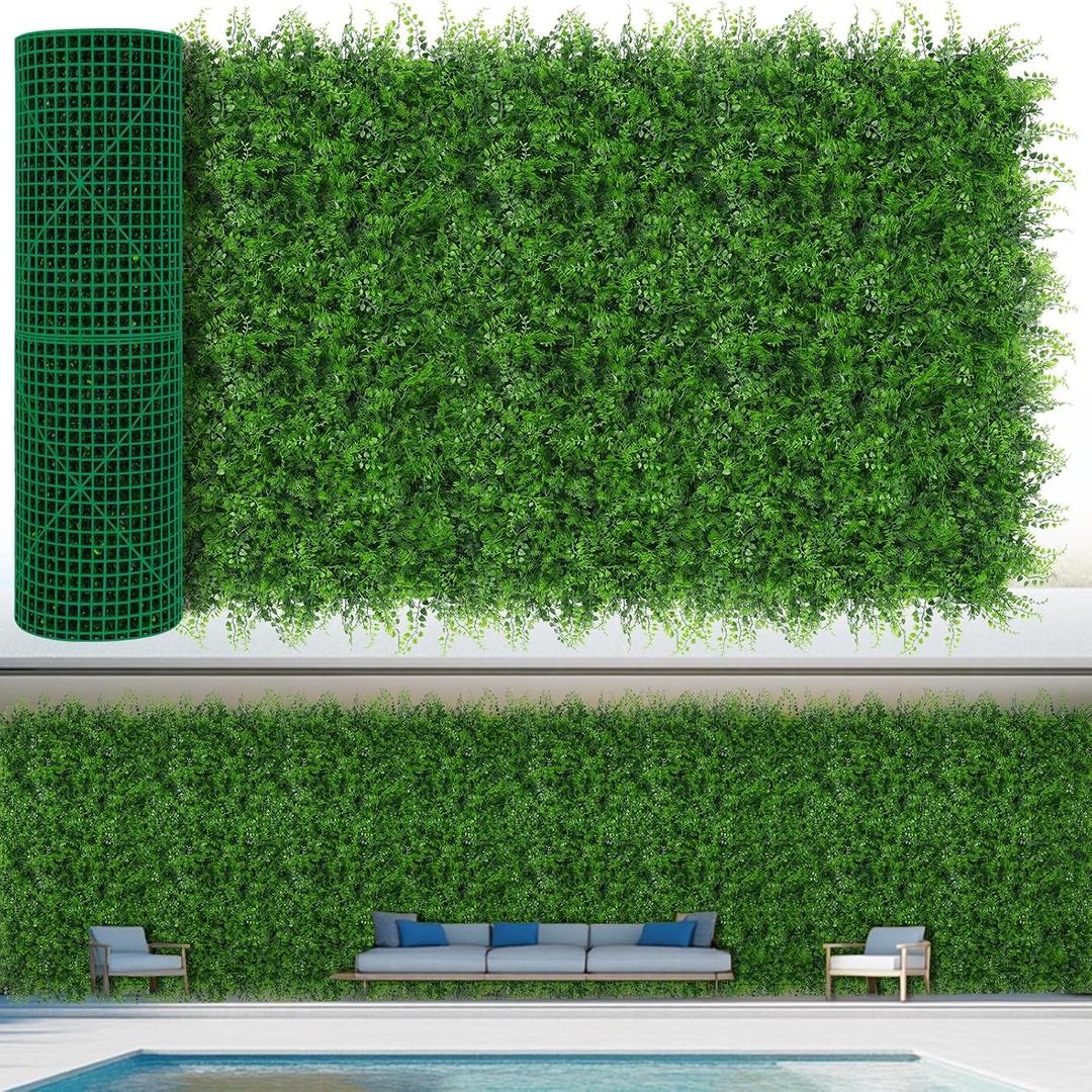 Artificial Grass Wall Panels,40"x120" (33.33 SQFT) Boxwood Roll