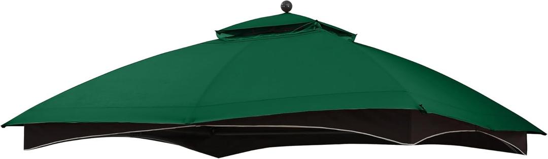 MASTERCANOPY Replacement Canopy Top for Lowe's Allen Roth 10x12 Gazebo #GF-12S004B-1 (Forest Green,Polyester)